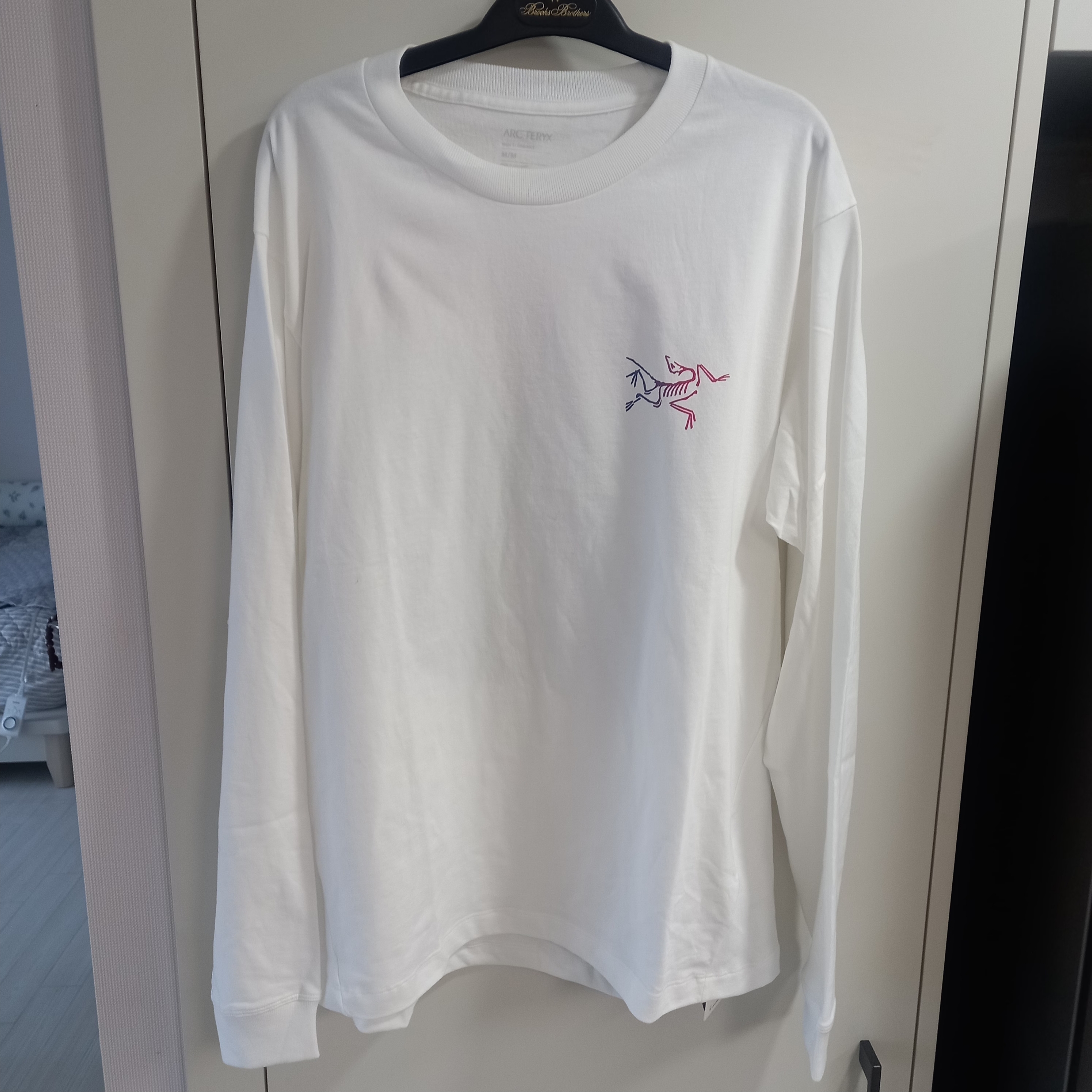 Arc'teryx Kragg Cotton Heatmap LS T-Shirt White Light Multi 착용 스타일 - 2