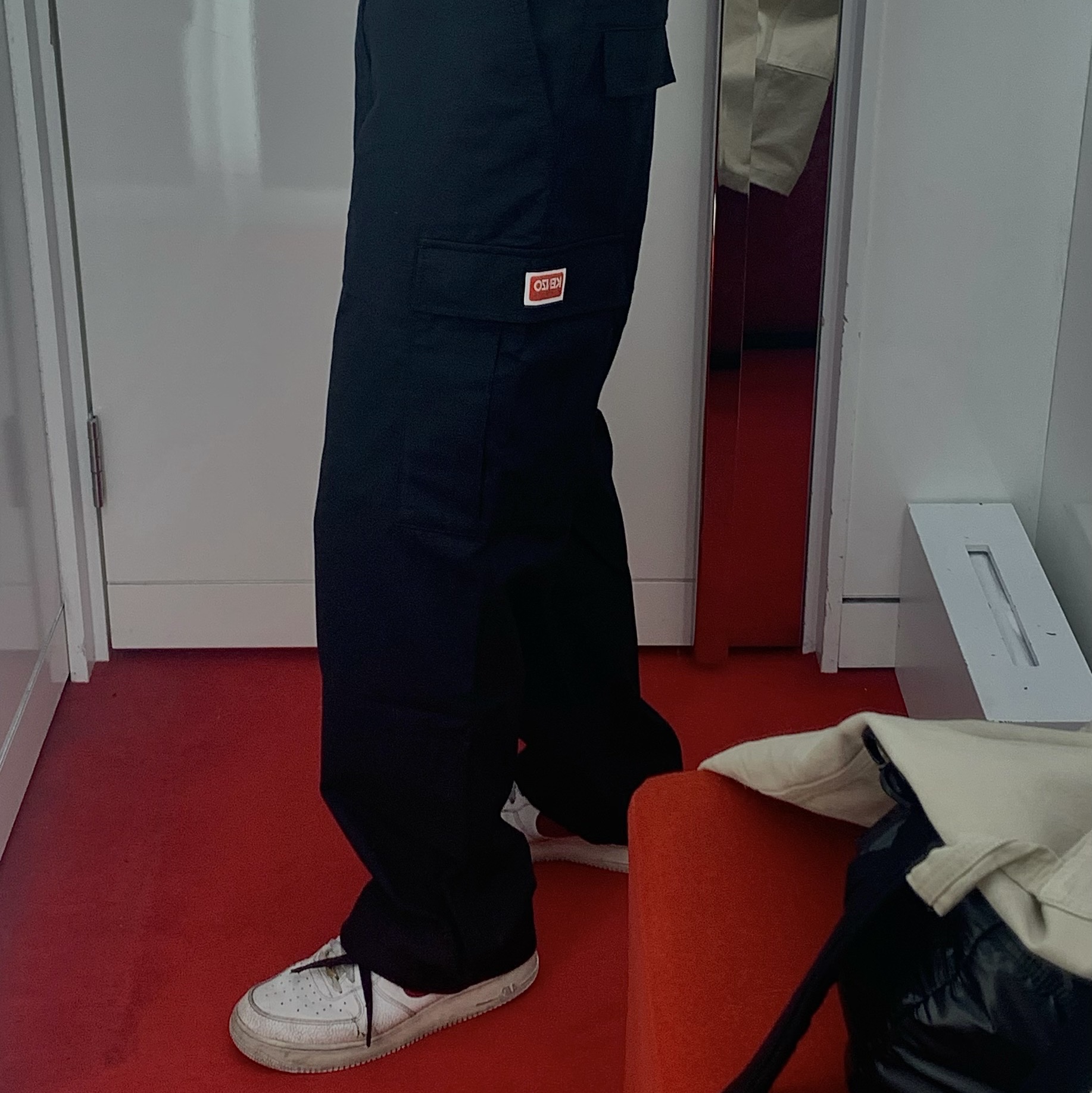 Kenzo Cargo Workwear Pant Black 착용 스타일
