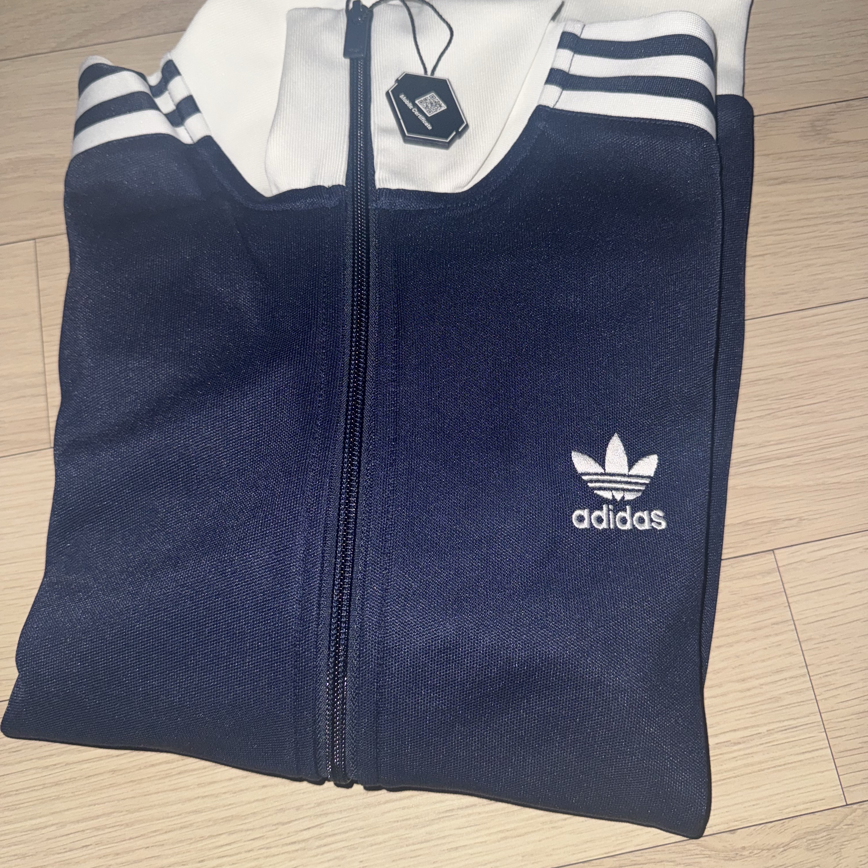 Adidas Adicolor Classic Beckenbauer Track Top Night Indigo - KR Sizing 착용 스타일