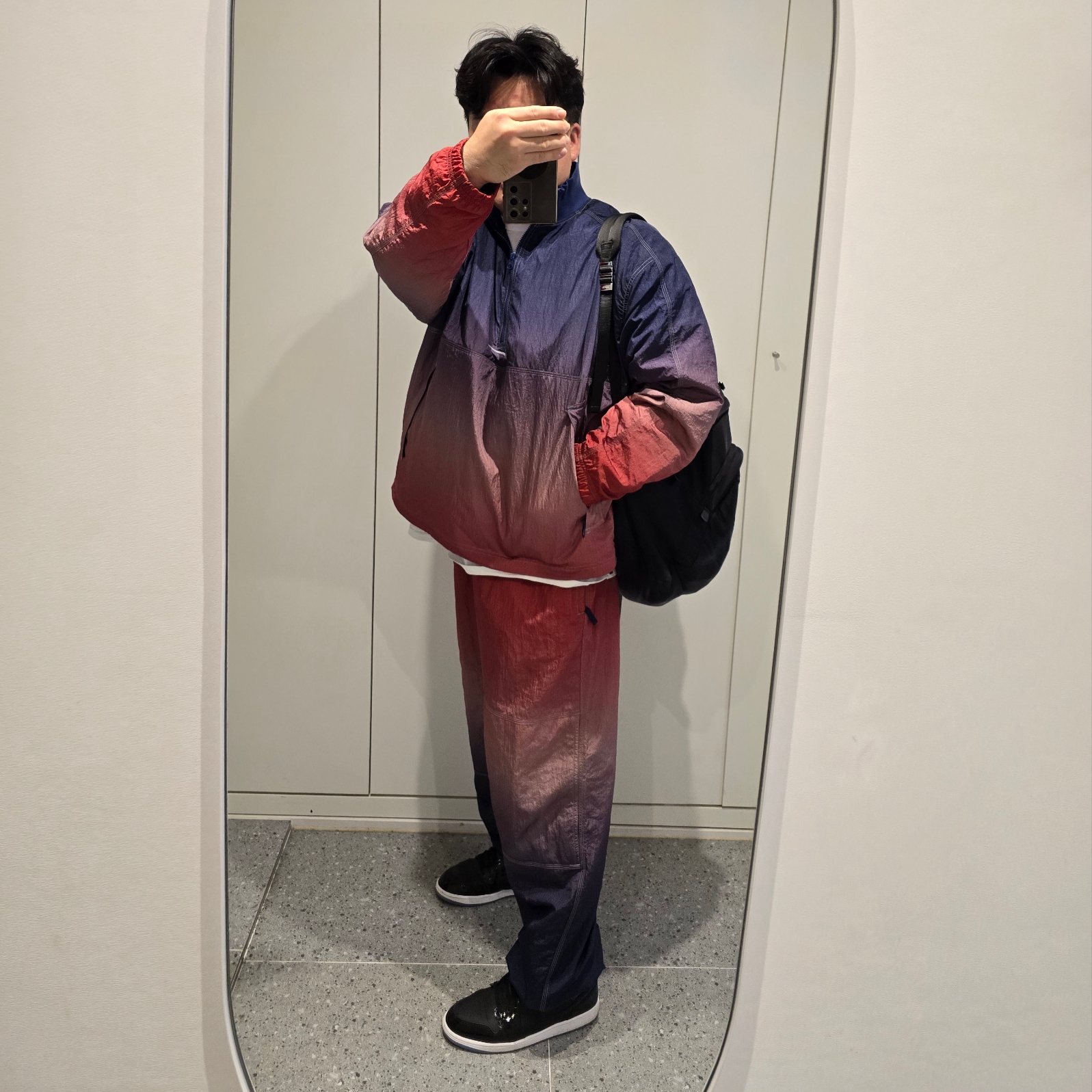 Supreme x Nike Ripstop Pullover Multicolor - 24SS, Supreme x Nike Ripstop Track Pants Multicolor - 24SS 착용 스타일 - 2