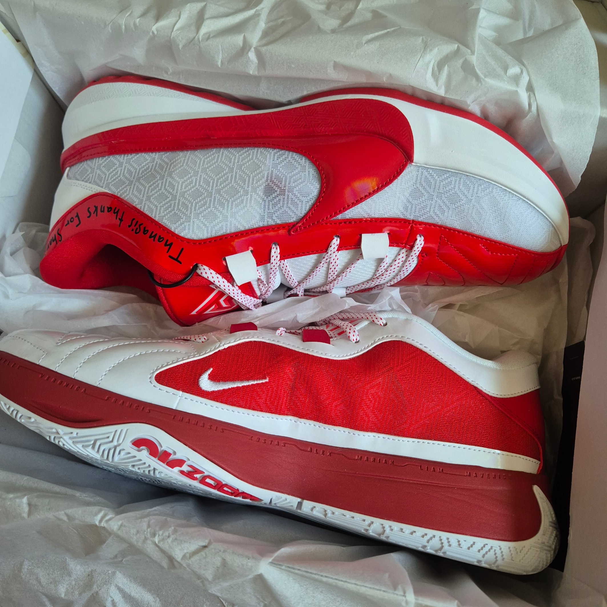 Nike Giannis Freak 5 ASW EP University Red White 착용 스타일