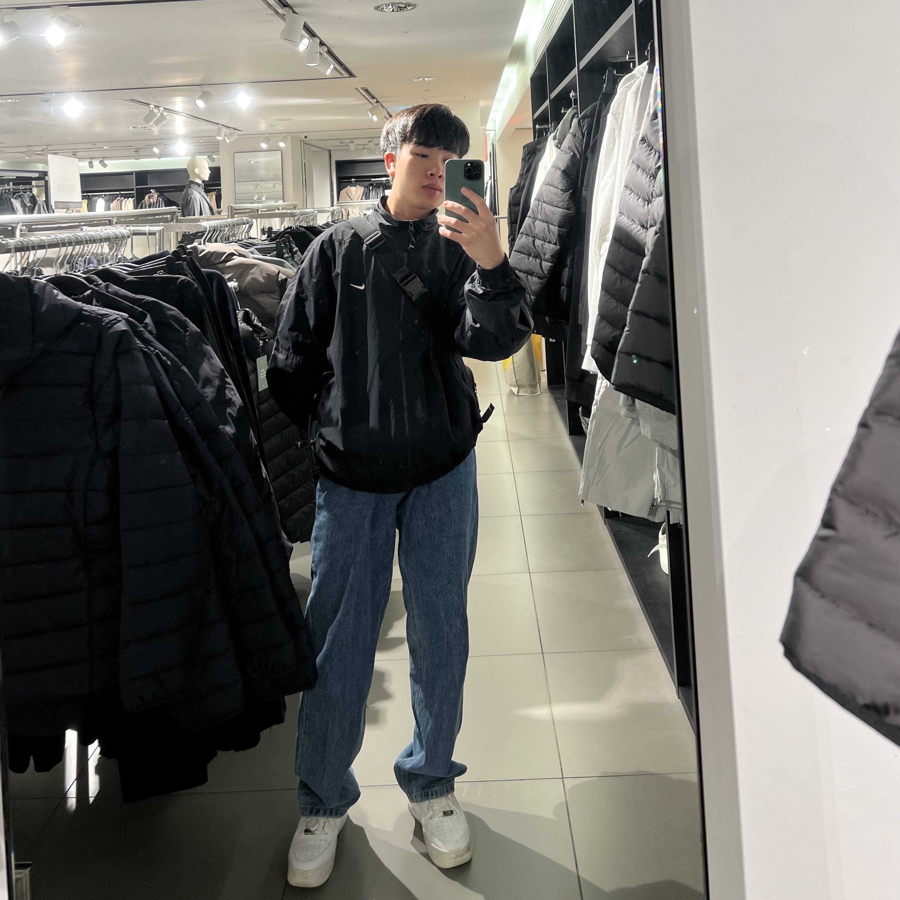 Nike NRG Solo Swoosh Woven Track Jacket Black - Asia 착용 스타일