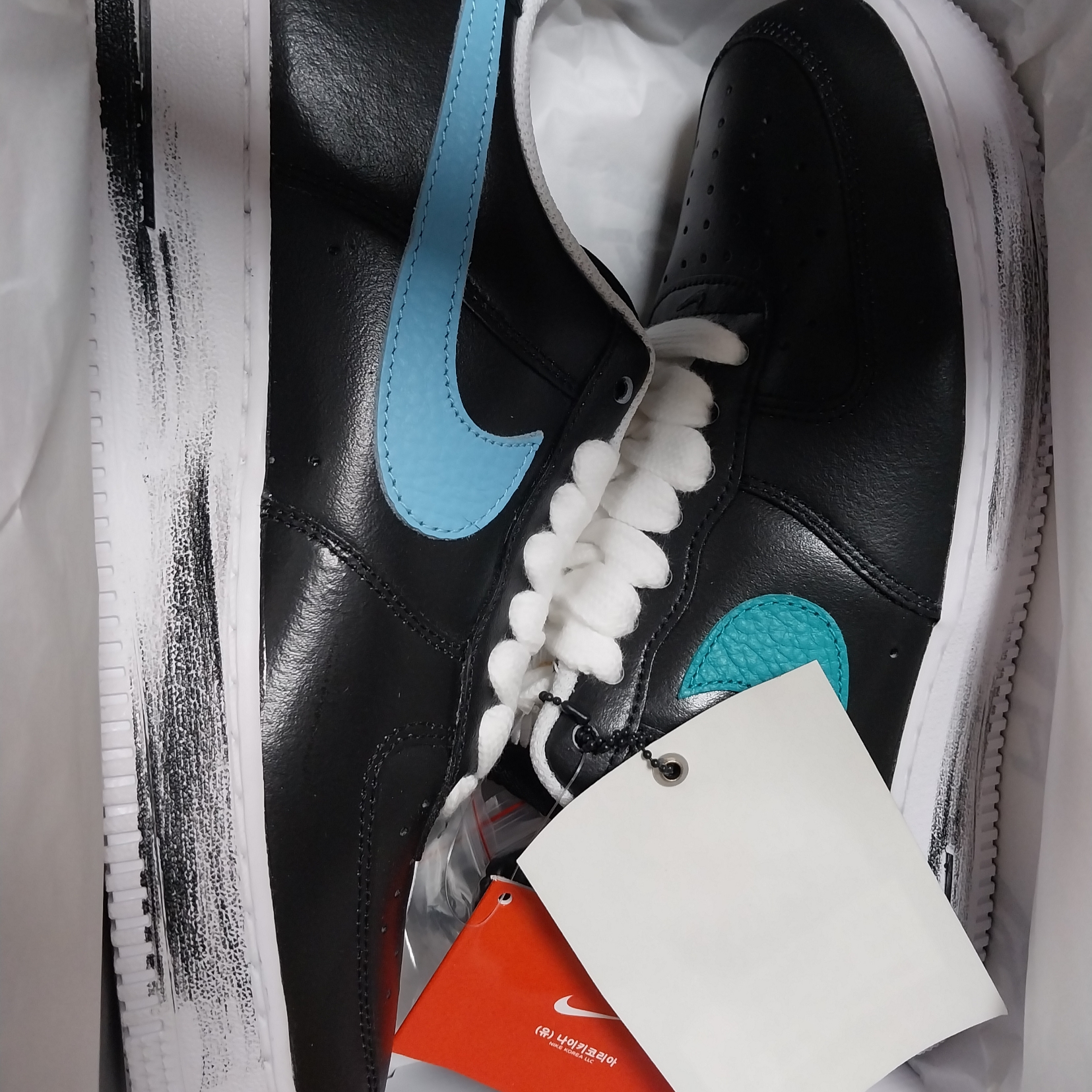 Nike x Peaceminusone Air Force 1 Low Para-Noise 3.0 Black and Multicolor 착용 스타일 - 2