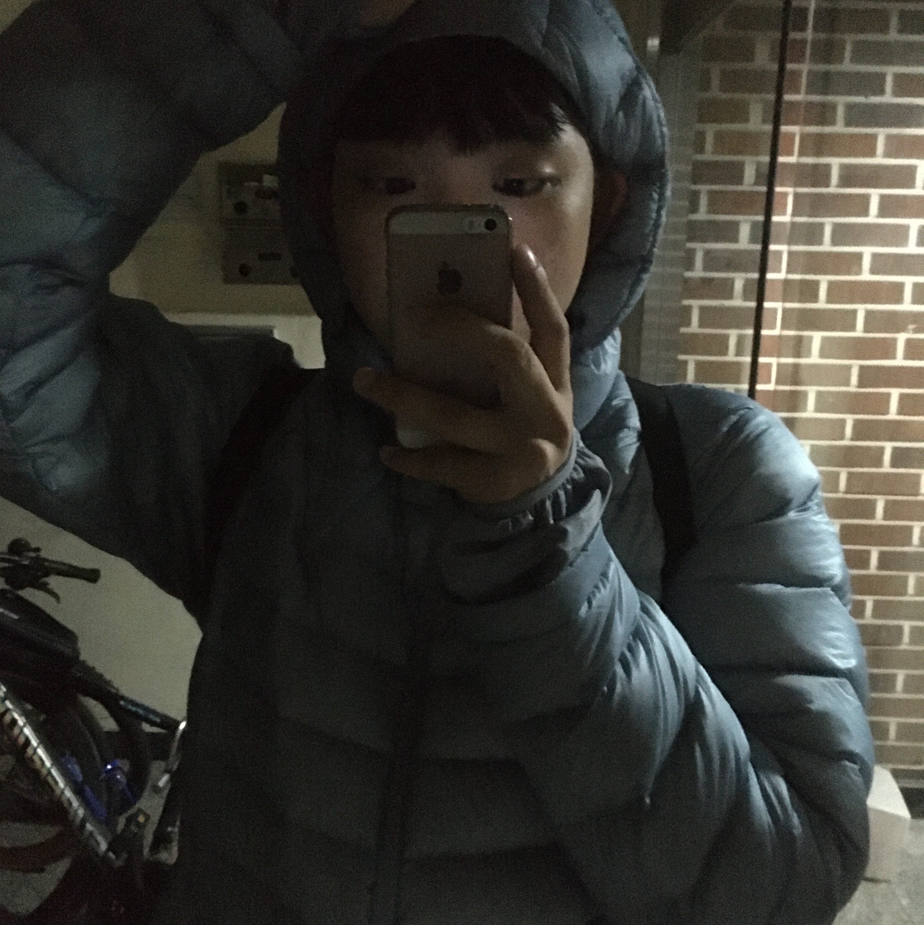 Sansan Gear Suffix Puffer Jacket Sky Blue - 24FW 착용 스타일 - 3