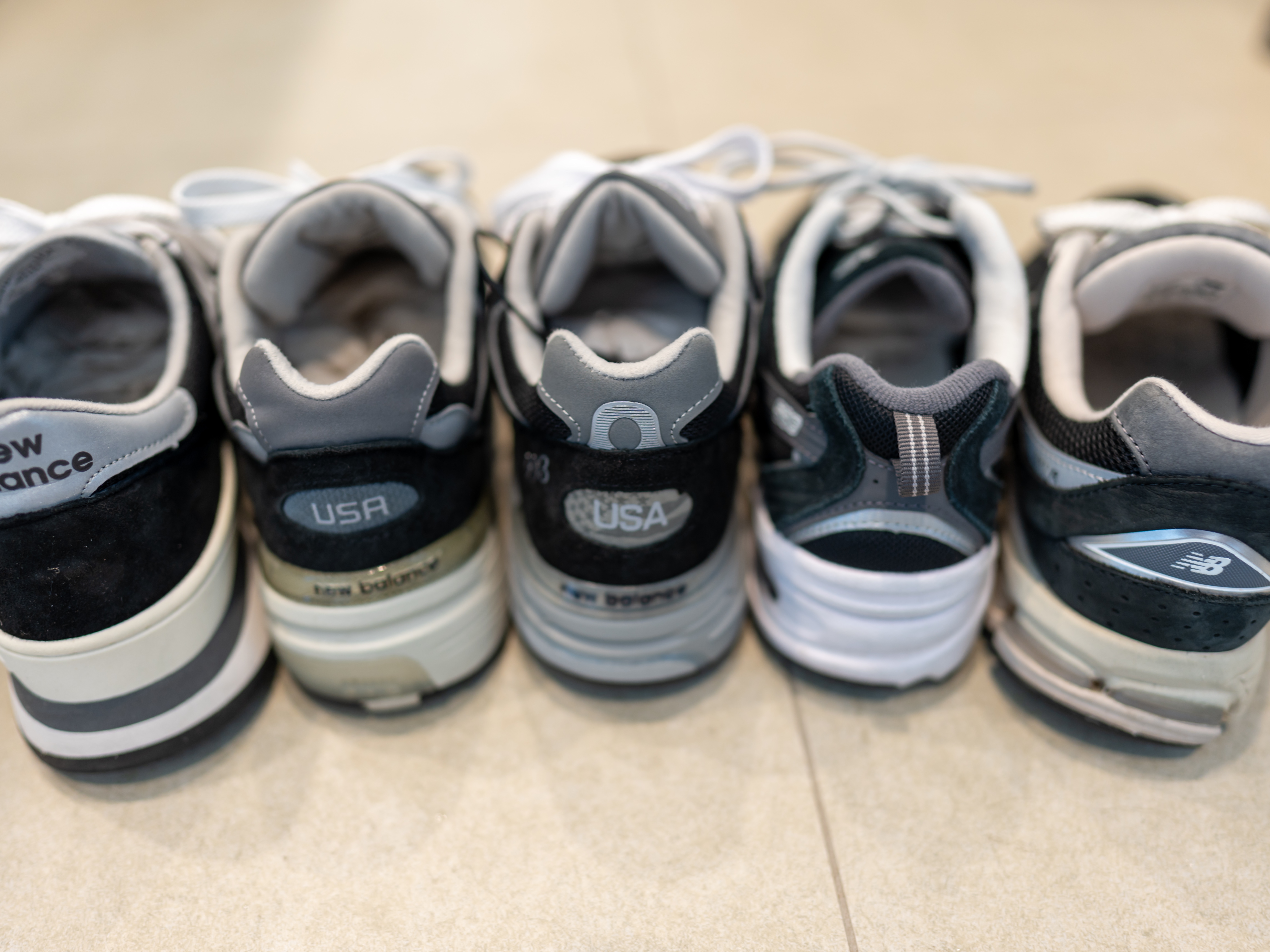 New Balance 993 Made in USA Black - D Standard, New Balance 990v1 Made in USA Black 착용 스타일 - 3