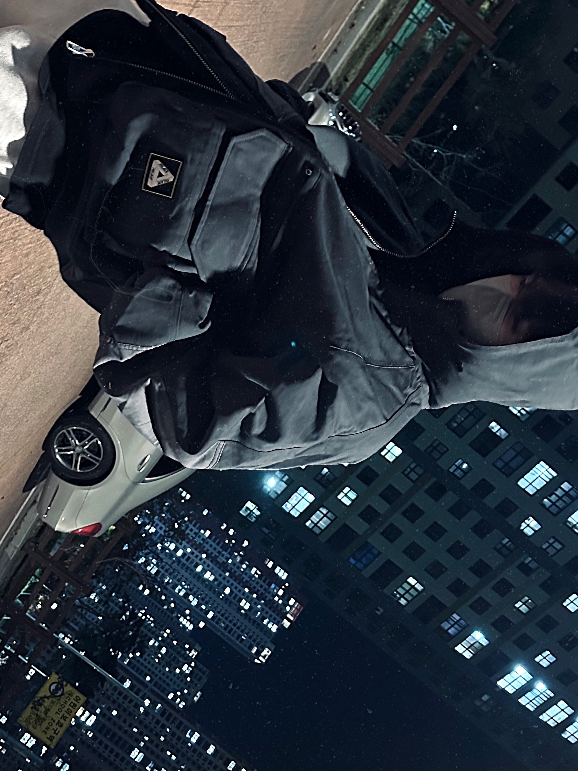 Palace Cordura Duck Canvas Jacket Onyx - 24FW 착용 스타일 - 2