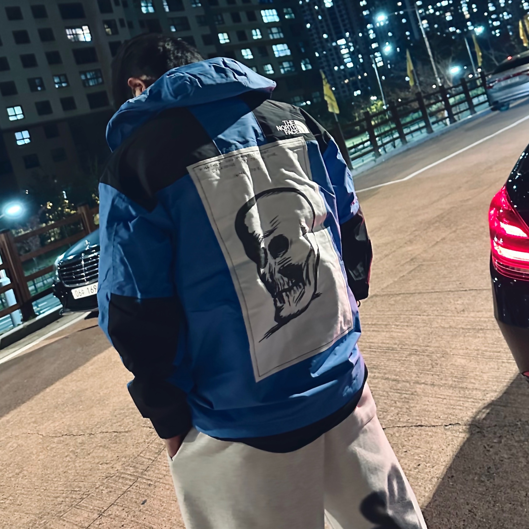 Supreme x The North Face Mountain Jacket Blue - 24FW 착용 스타일