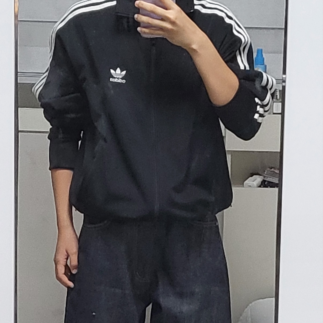 Adidas Adicolor Classics Firebird Track Top Black - KR Sizing 착용 스타일