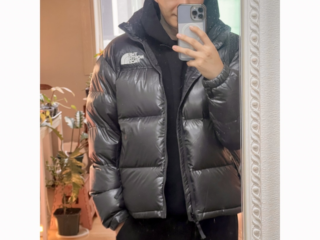The North Face Quantum Nuptse RDS Down Jacket Silver Gray 착용 스타일