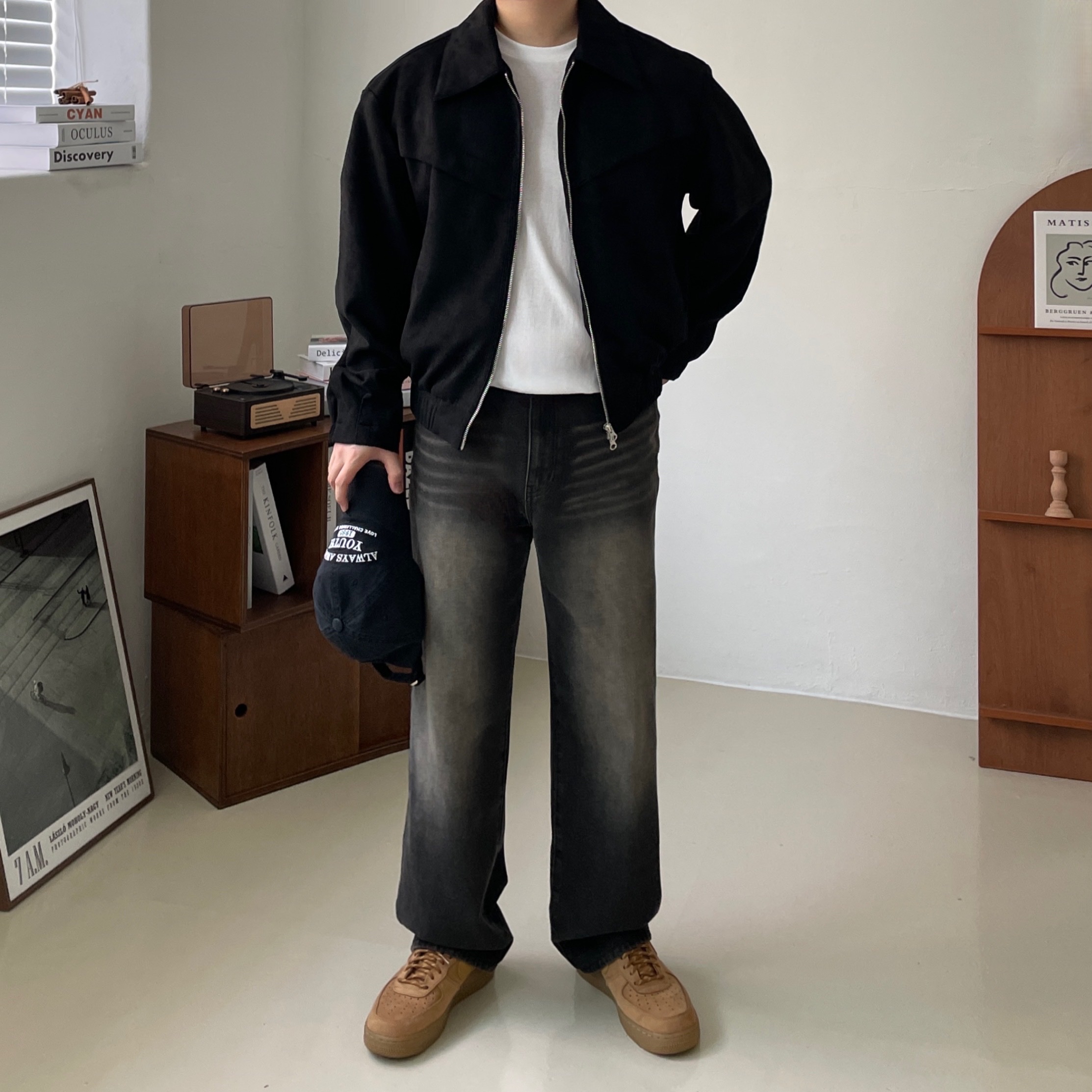 (W) Nike Air Force 1 '07 WB Flax Wheat 착용 스타일 - 9
