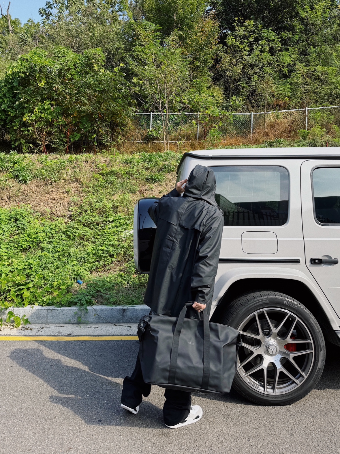 Vacant Archive Unisex Nova Carpenter Pants Black, Vacant Archive Prix Straight Work-Pants Black 착용 스타일 - 3