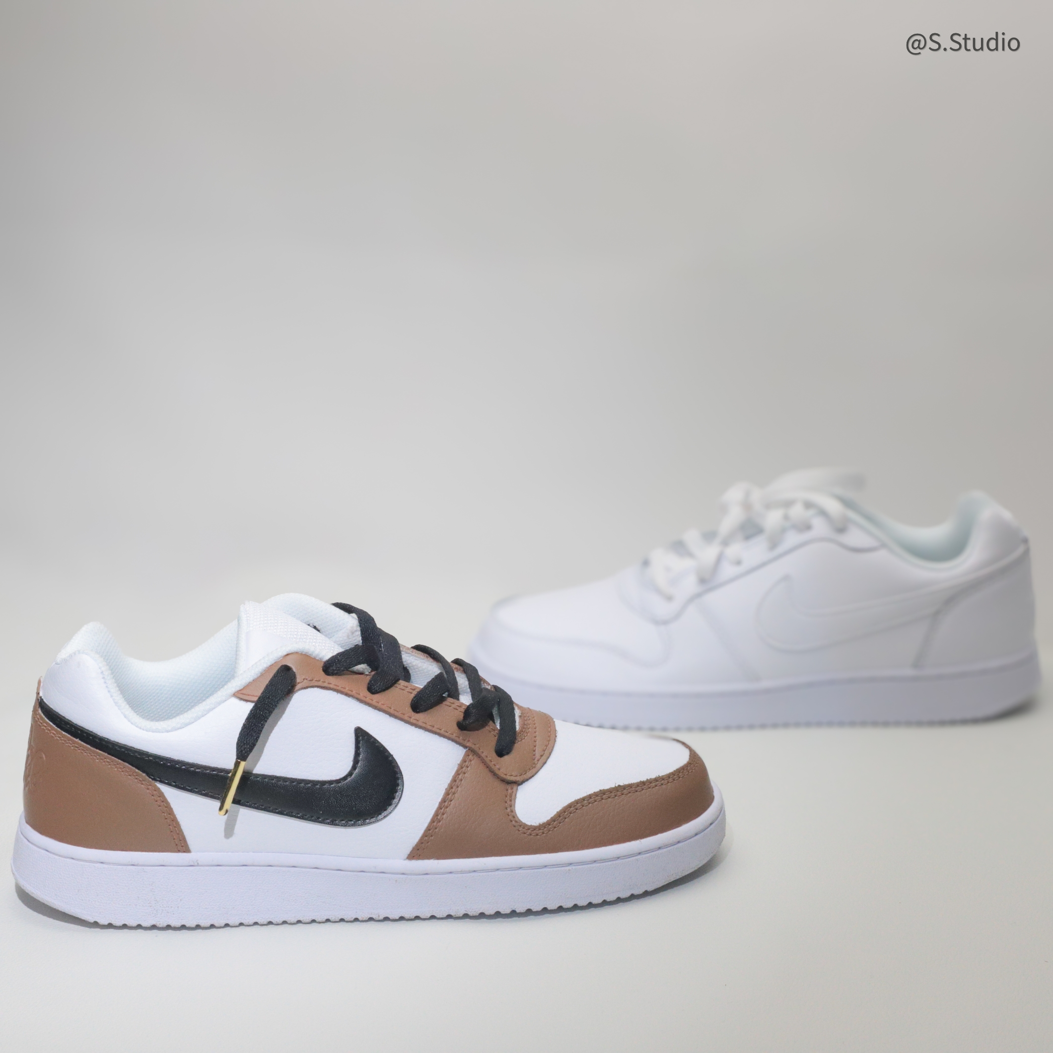 Nike Ebernon Low Triple White 착용 스타일 - 3