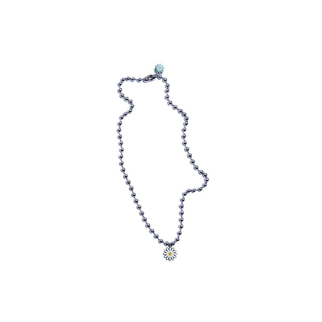 니로 세렌디피티 니로 세렌디피티 화이트 & 민트 데이지 네크리스(NiRO.SERENDiPiTY NiRO.SERENDiPiTY White N Mint Daisy Necklace #82) - 1