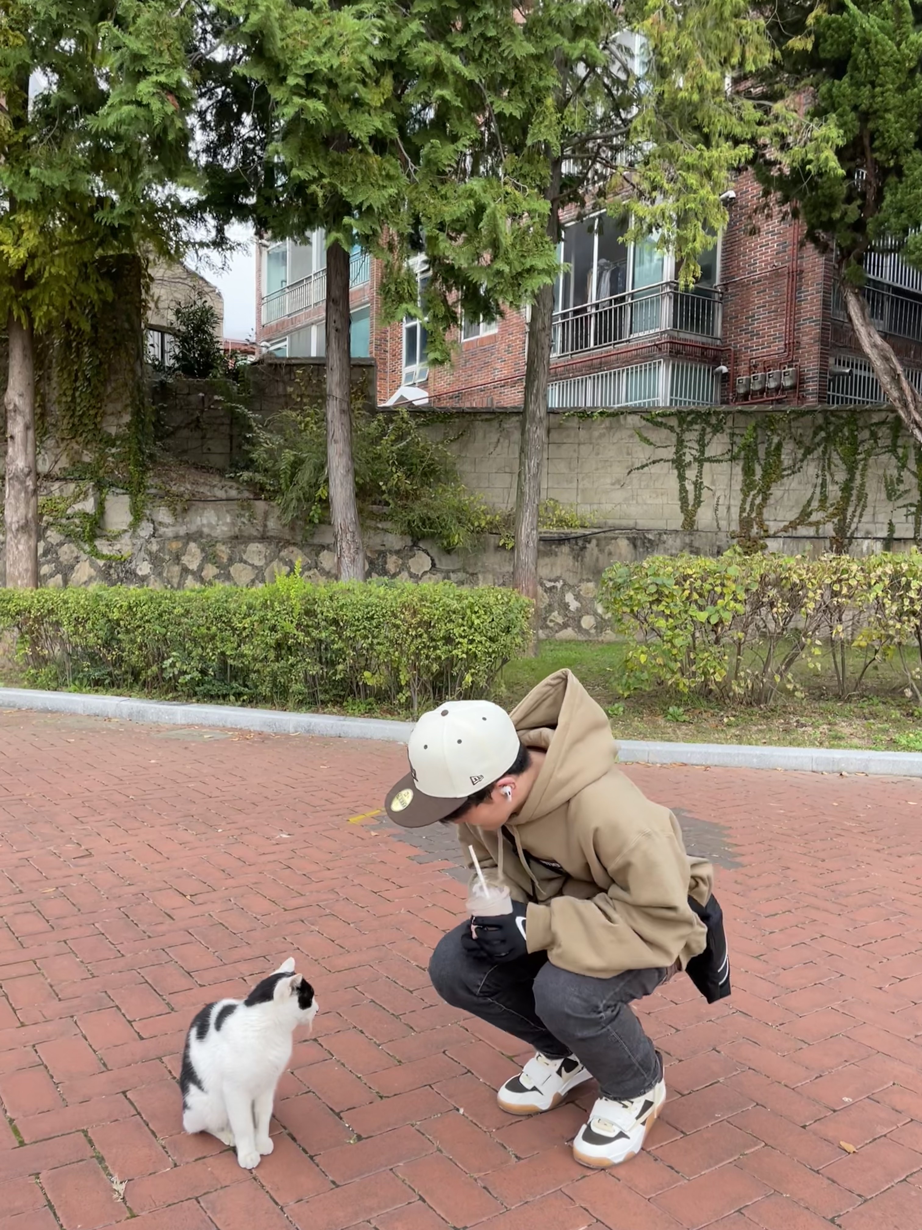 Supreme Box Logo Hooded Sweatshirt Dark Sand - 23FW, Jordan x Travis Scott Jumpman Jack TR Sail and Dark Mocha 착용 스타일 - 2