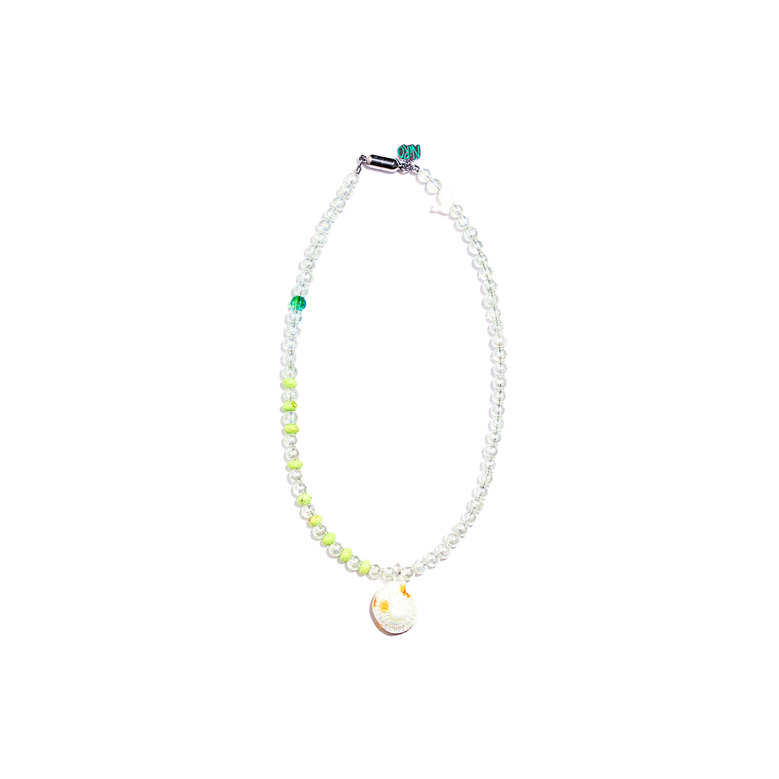니로 세렌디피티 시쉘 래빗 터키쉬 크리스탈 네크리스(NiRO.SERENDiPiTY Seashell Rabbit Turquoise Crystal Necklace #103) - 1