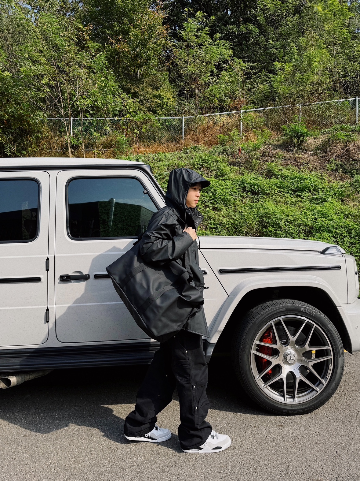 Vacant Archive Unisex Nova Carpenter Pants Black, Vacant Archive Prix Straight Work-Pants Black 착용 스타일 - 2