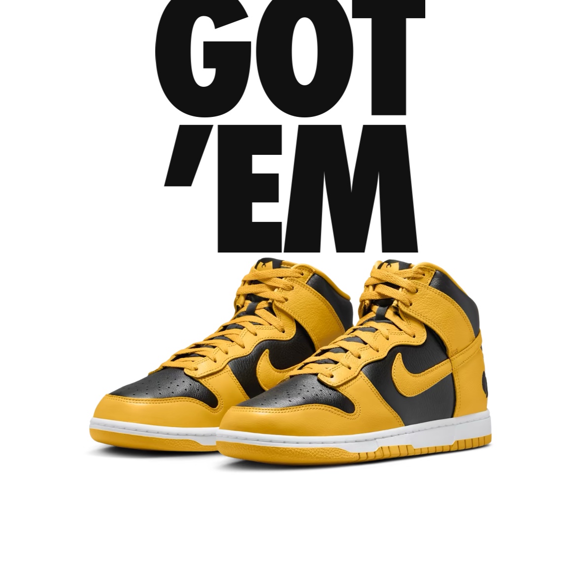 Nike Wu-Tang Clan Dunk High Black and Pollen 착용 스타일