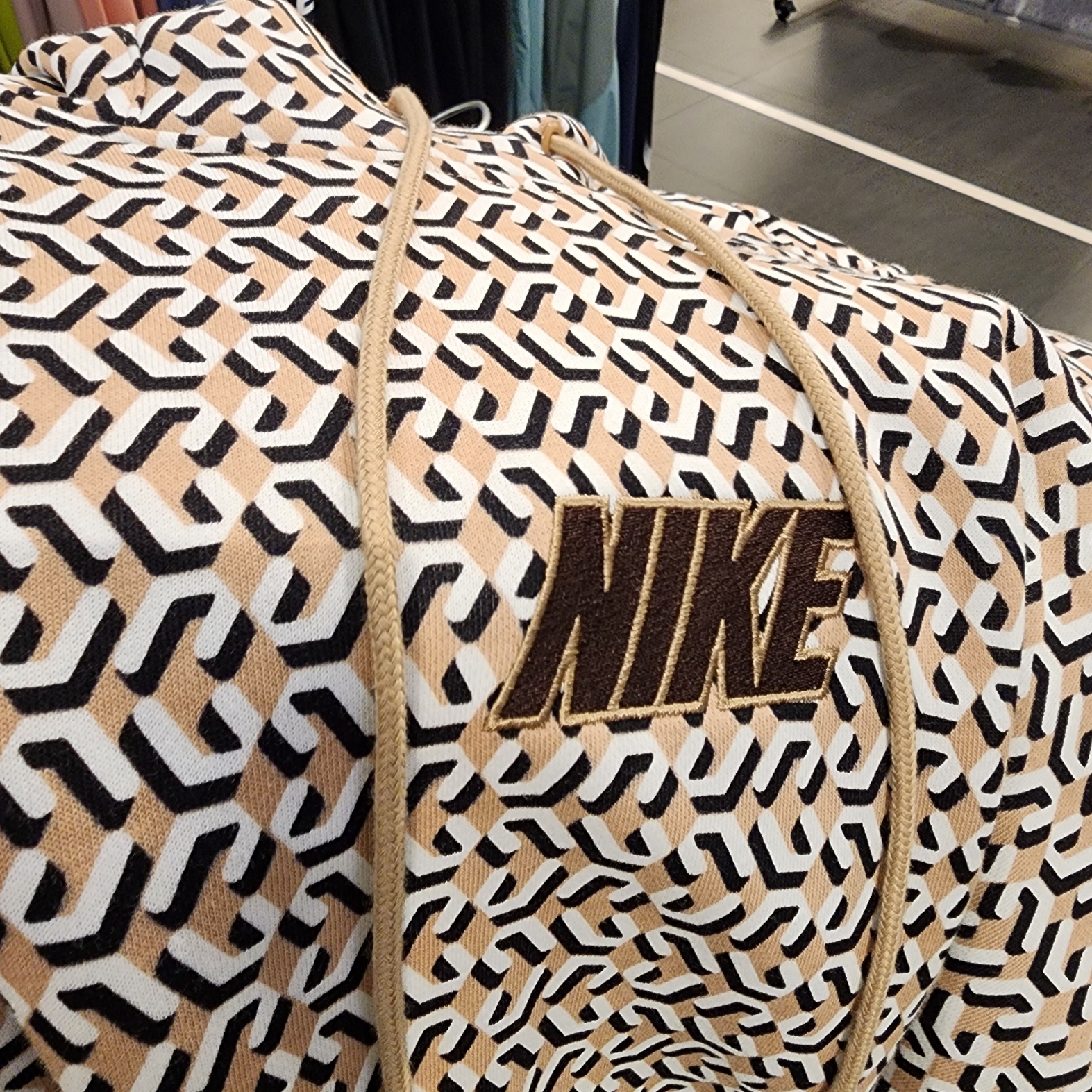 (W) Nike NSW Phoenix Fleece x Nike United Oversized Pullover Hoodie Hemp Baroque Brown - Asia 착용 스타일 - 2