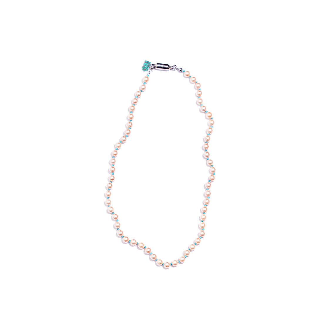 #100 NiRO.SERENDiPiTY Mint Silk Thread Pearl Necklace #100