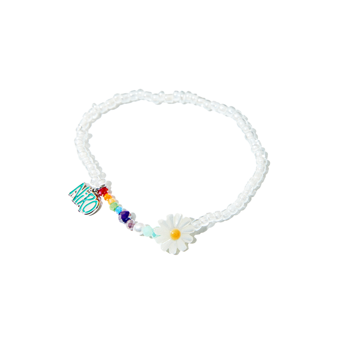 니로 세렌디피티 레인보우 비즈 데이지 브레이슬릿(NiRO.SERENDiPiTY Rainbow Daisy Beads Bracelet #61) - 1