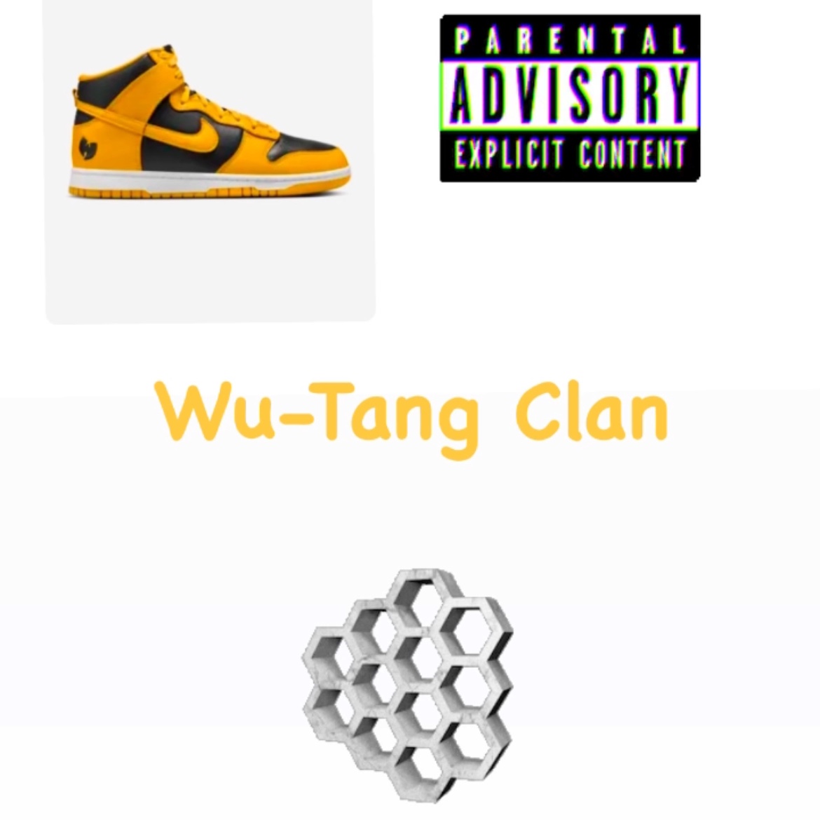Nike Wu-Tang Clan Dunk High Black and Pollen 착용 스타일
