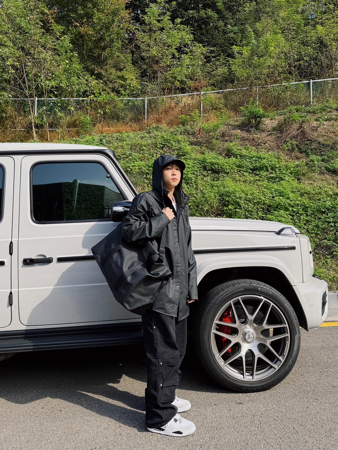 Vacant Archive Unisex Nova Carpenter Pants Black, Vacant Archive Prix Straight Work-Pants Black 착용 스타일 - 1