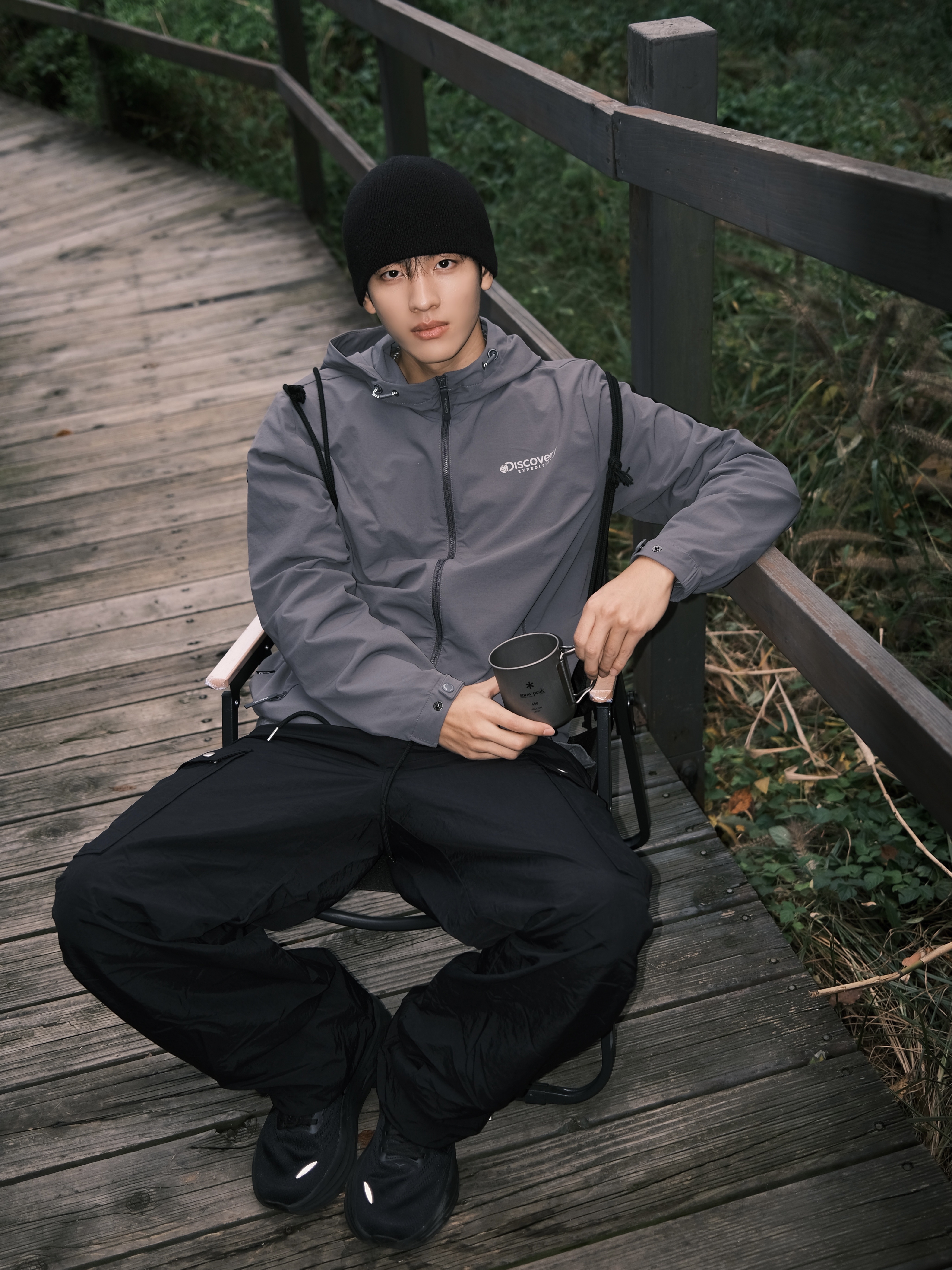 Hoka Bondi 8 Black - Wide 착용 스타일 - 2
