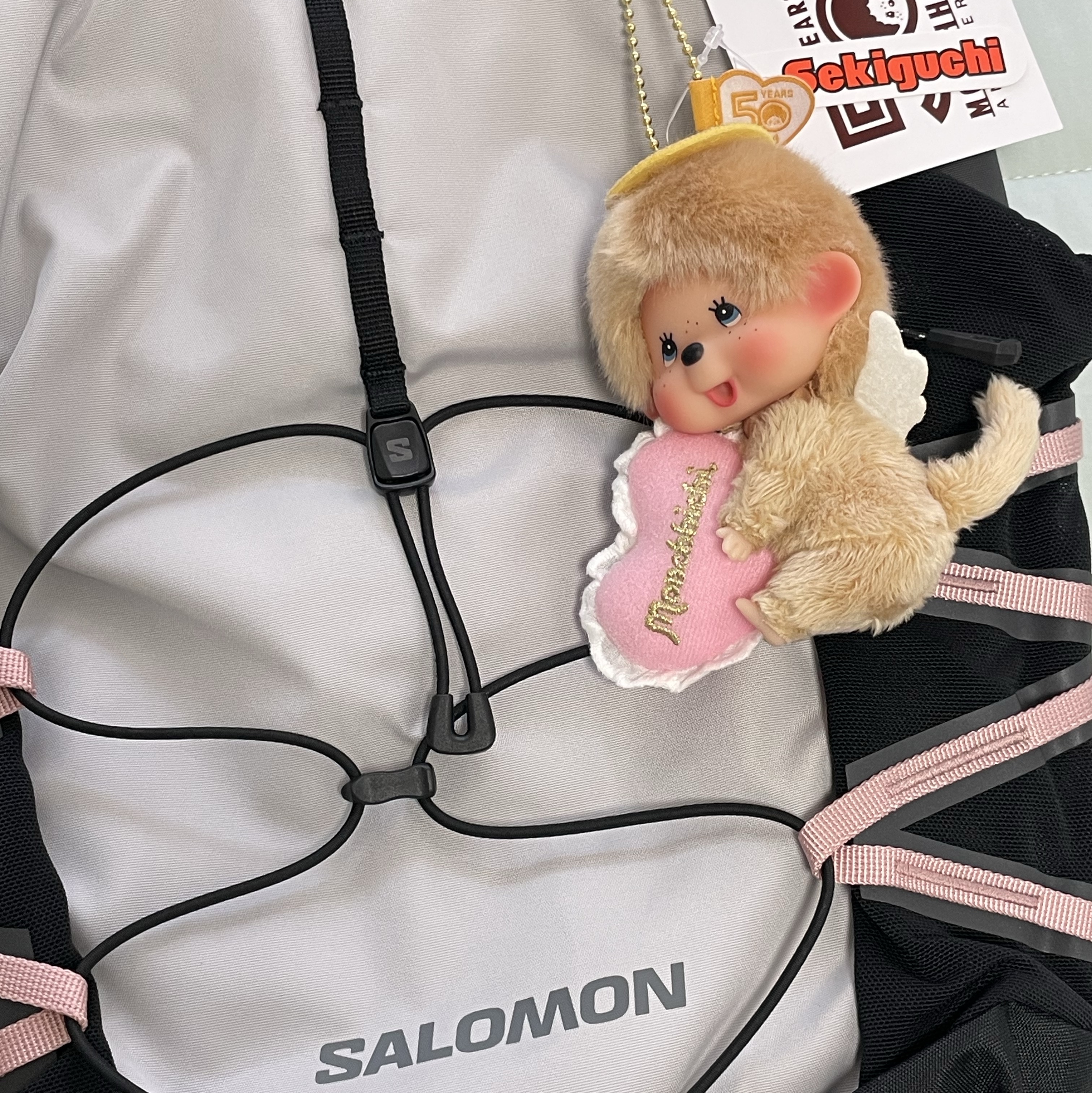 Salomon Quick Lace LT Backpack Light Grey 착용 스타일