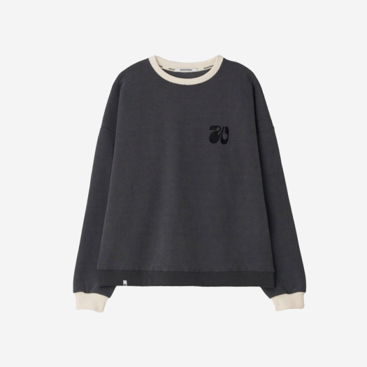 100027200022 Answerisyes Symbol pigment boxy sweatshirt Smoke Gray
