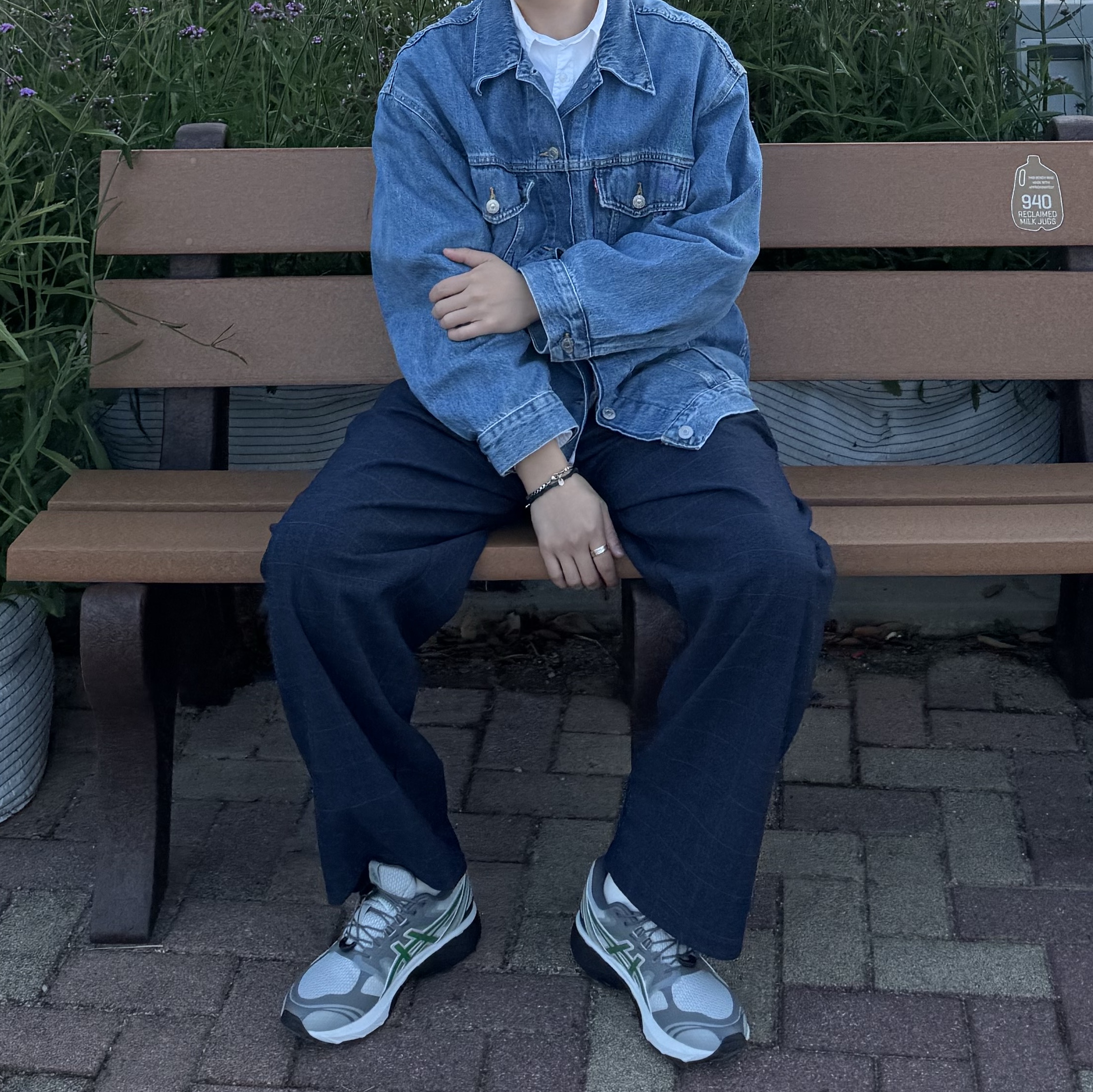 Gucci Ghost Ring Silver 6mm, Asics x Sansan Gear Gel-Terrain Grey Violet Jolly Green 착용 스타일