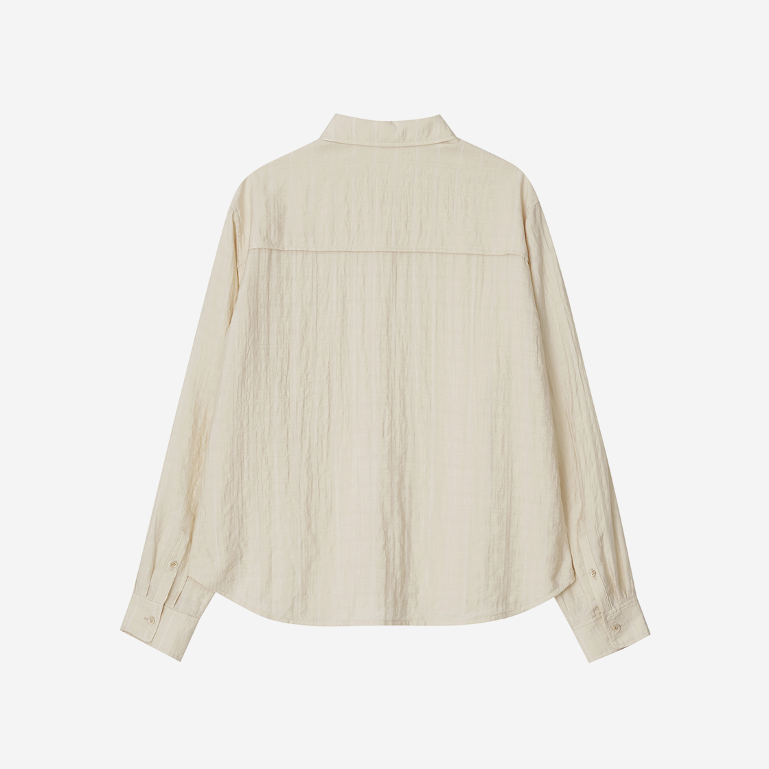 지지지 오버핏 체크 셔츠 베이지(zeezeezee Oversized Check Shirt Light Beige) - 2