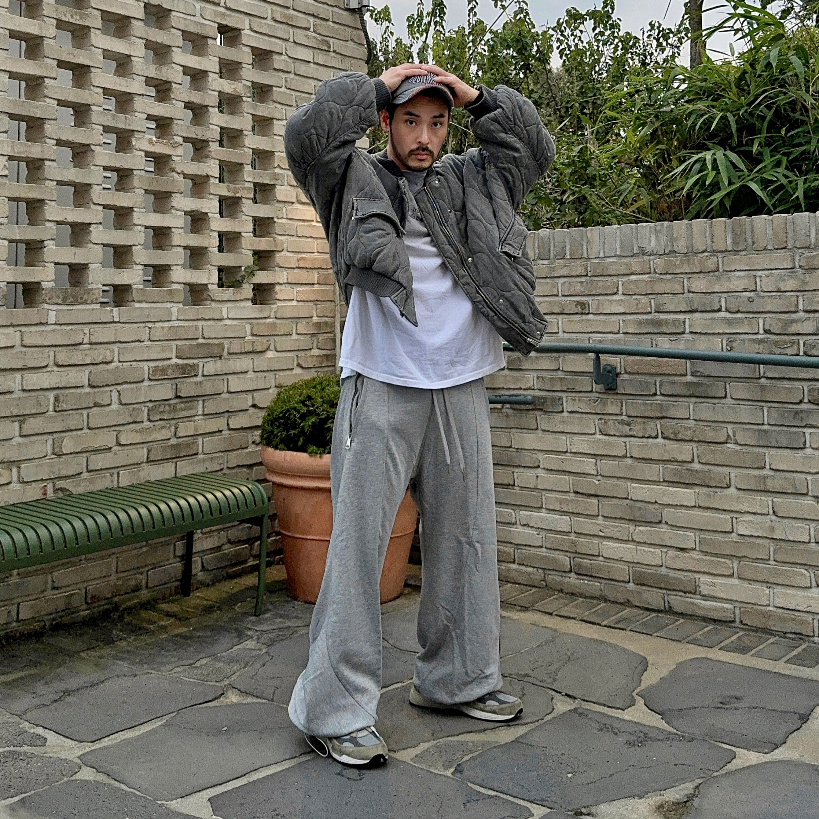 New Balance 992 Made in USA Grey - D Standard 착용 스타일 - 1