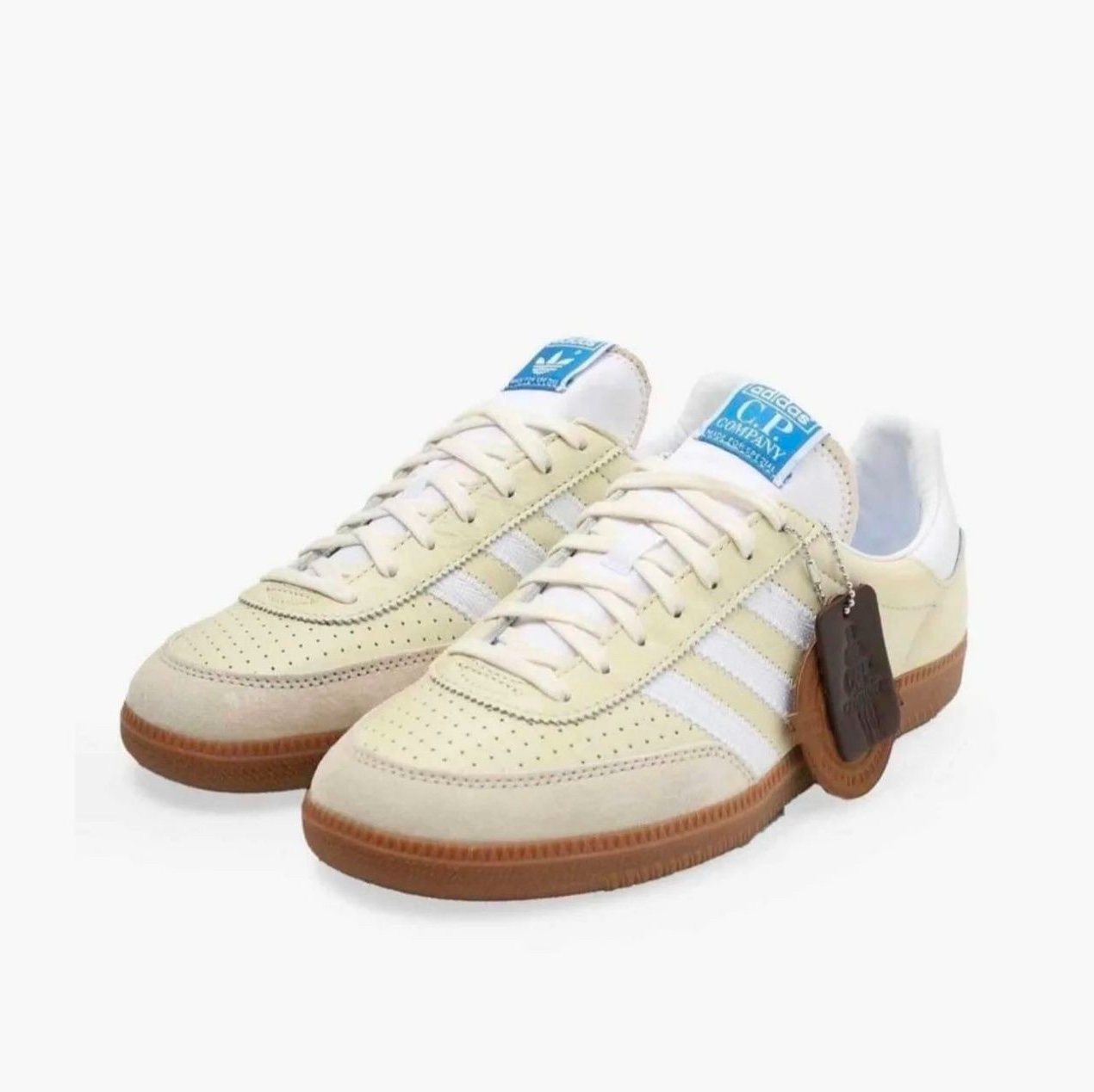 Adidas x C.P. Company Wimberly Spezial Sand Cloud White 착용 스타일 - 1