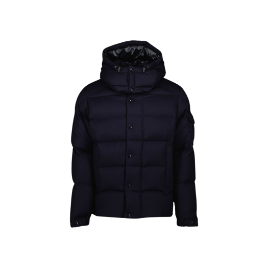 Moncler Vezere Wool Flannel Short Down Jacket Navy Blue - 24FW