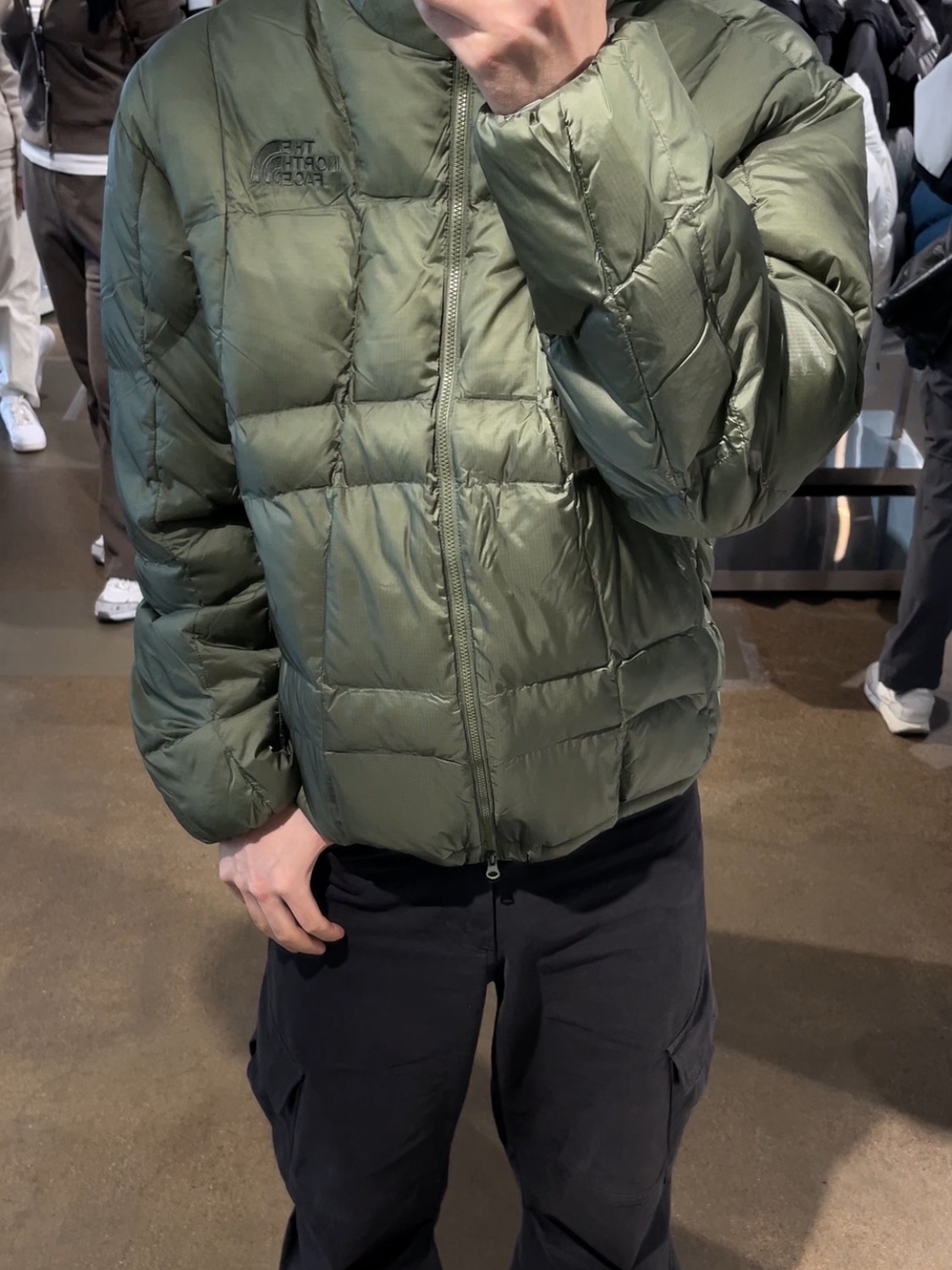 The North Face White Label Wave LT On Ball Jacket Khaki 착용 스타일