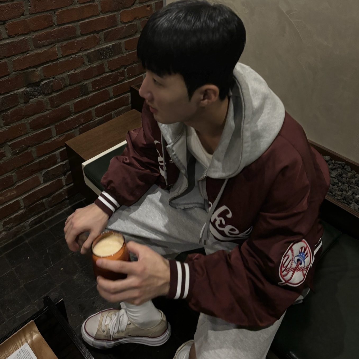 Maison Mihara Yasuhiro Peterson OG Sole Canvas Low-top Sneakers Natural 착용 스타일 - 2