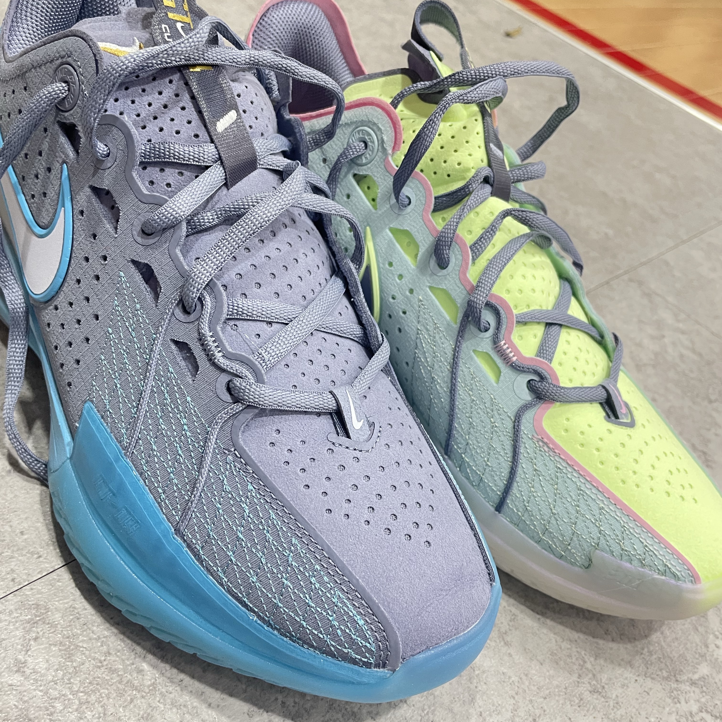 Nike Air Zoom G.T. Cut 3 EP Glacier Blue Barely Volt 착용 스타일