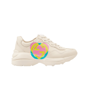 (W) Gucci Rhyton Heart Sneakers Ivory
