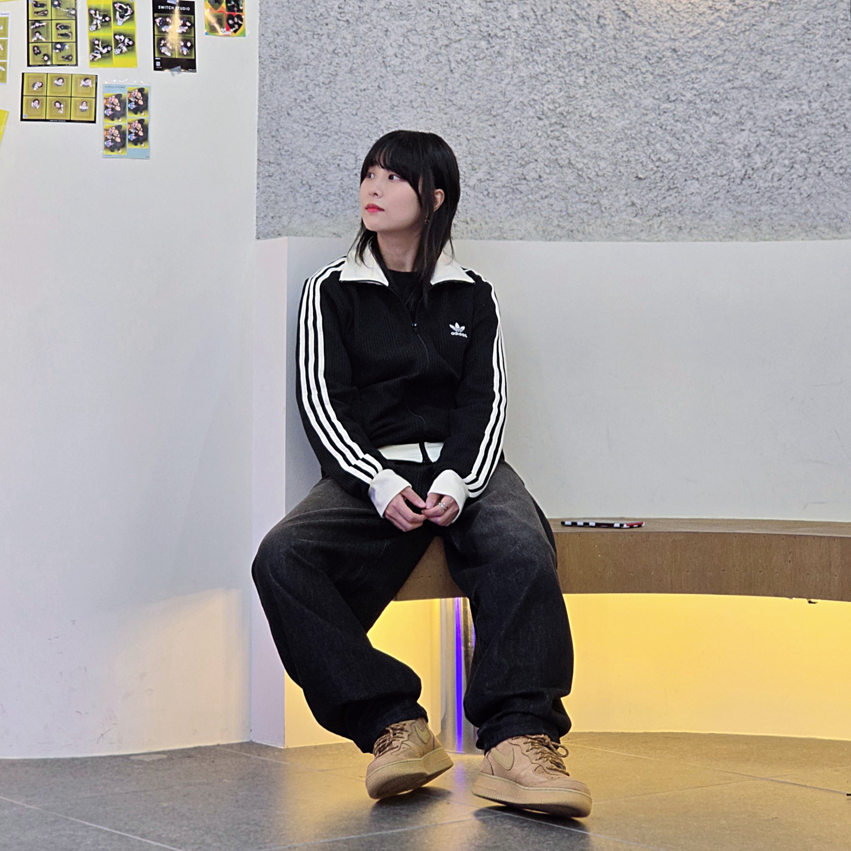 Adidas Waffle Beckenbauer Track Top Black - KR Sizing, Nike Air Force 1 Mid '07 WB Flax 착용 스타일