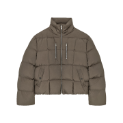 [KREAM 단독] Haleine Incision Highneck Duck Down Jacket Khaki Grey (VJ429)