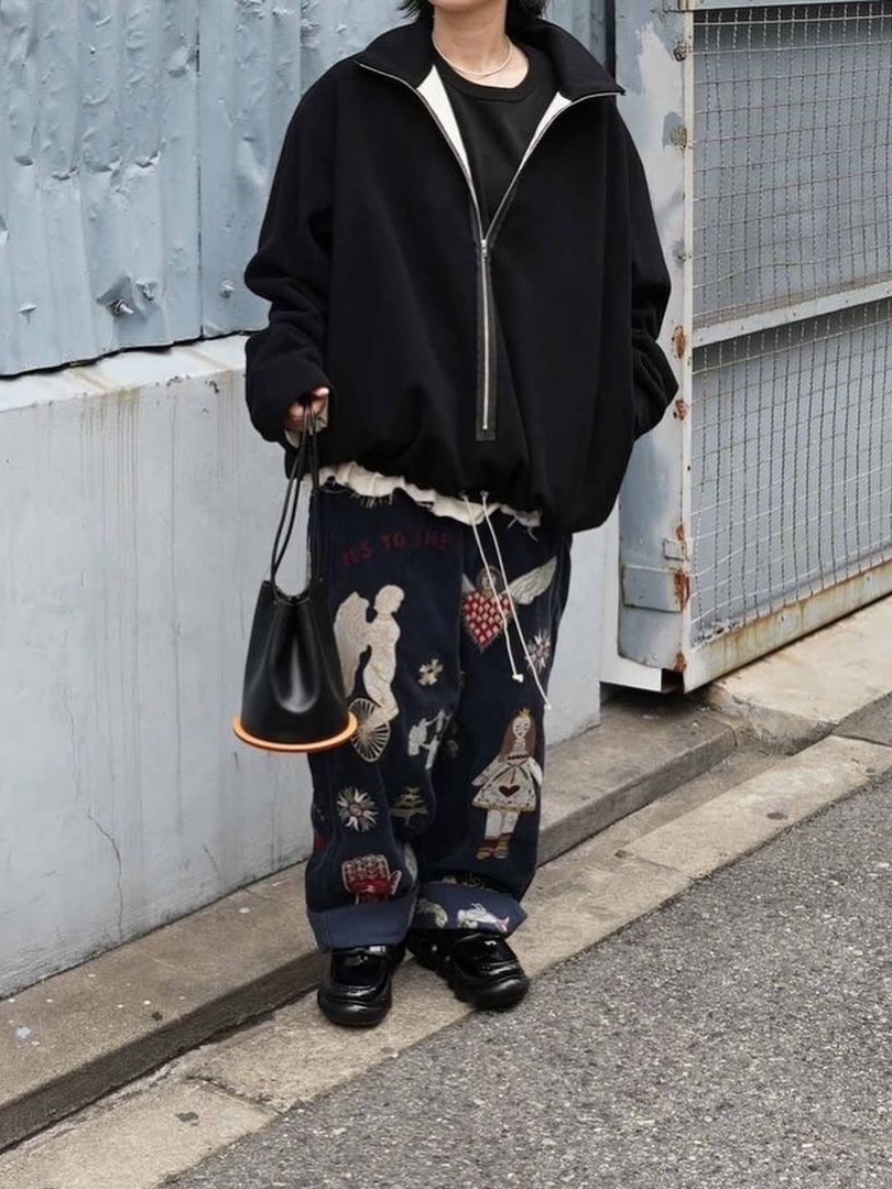 Camiel Fortgens Fleece Anorak Black - 24FW 착용 스타일 - 1