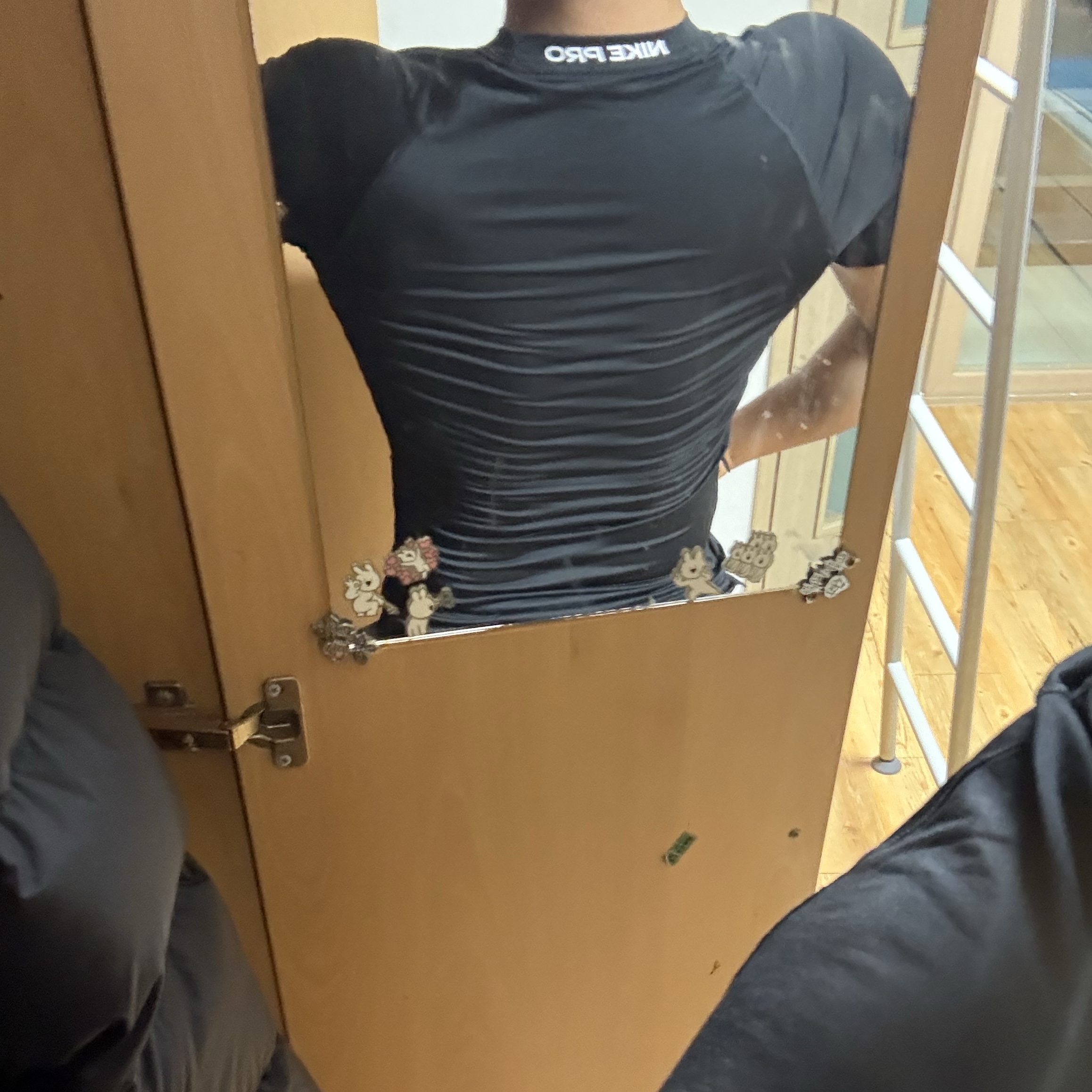 Nike Pro Dri-Fit Tight-Fit Short Sleeve Top Black - Asia 착용 스타일 - 1