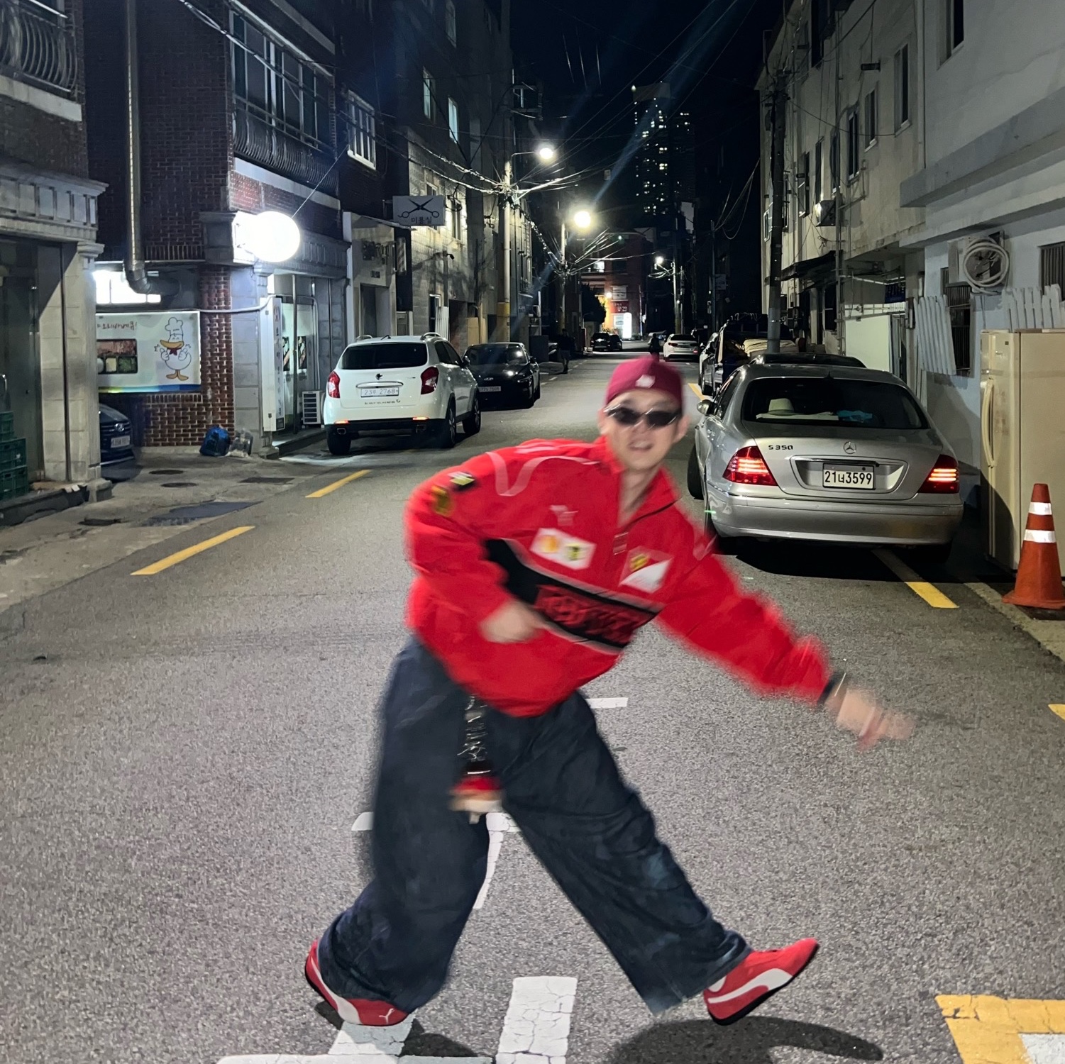 Puma Speedcat OG Red White 착용 스타일 - 3