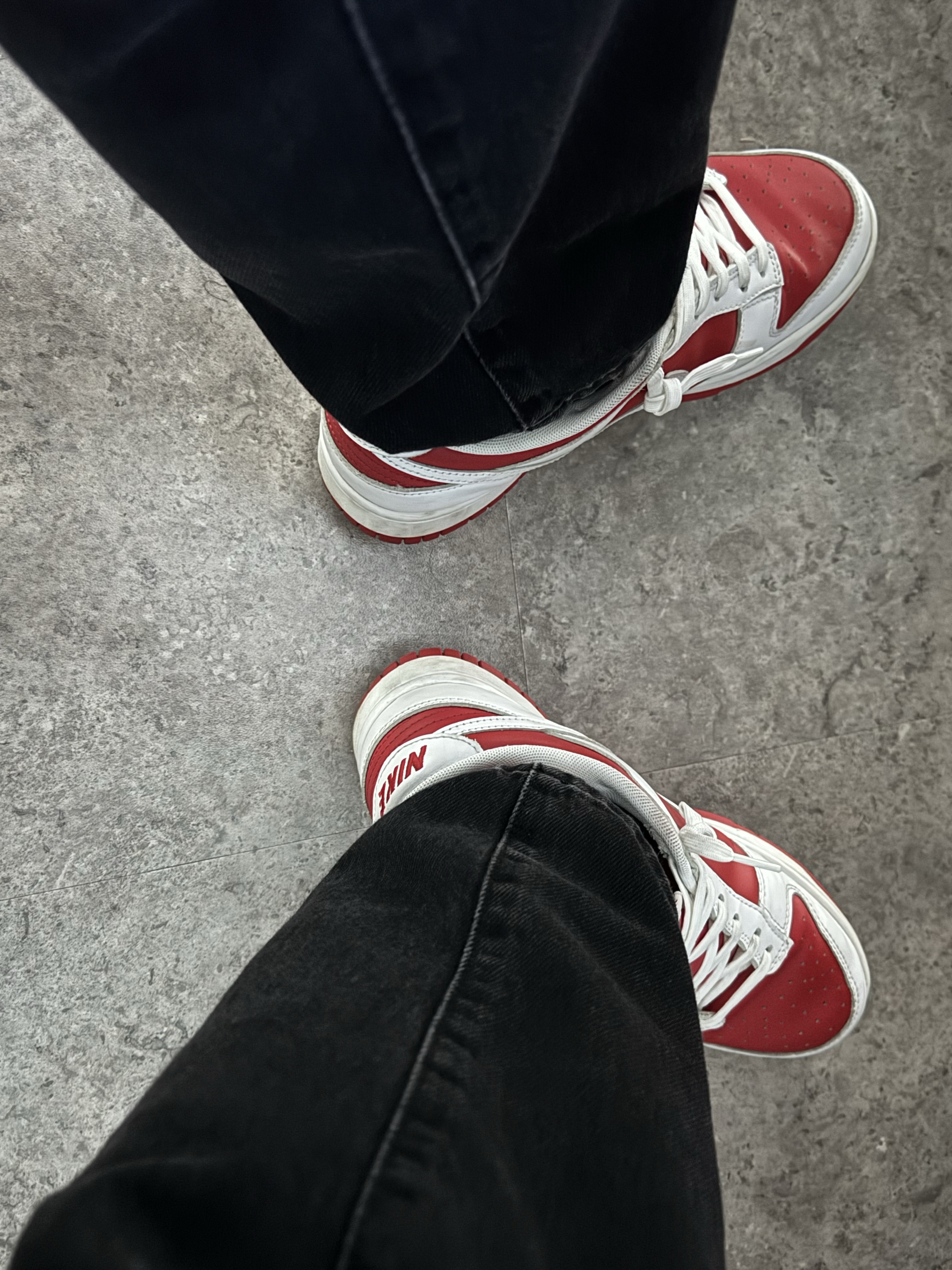 Arc'teryx Atom LT Hoody Jungle, Nike Dunk Low Retro Championship Red 착용 스타일 - 2