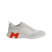 Hermes Bouncing Sneakers Calfskin Suede Goatskin & Blanc