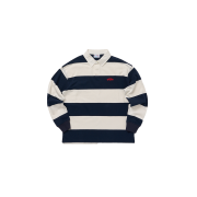 Hotel Cerritos Stripe Rugby Long Sleeve T-Shirt White