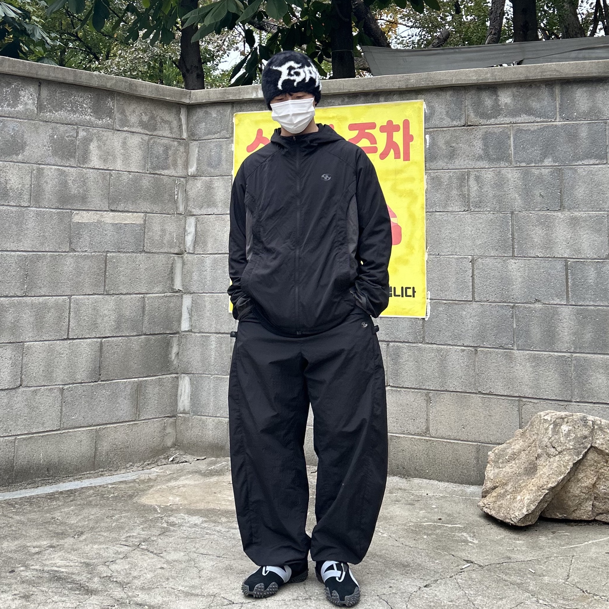 Puma x Sansan Gear Mostro Flat Dark Gray, Sansan Gear Alpha Jacket Black - 22FW 착용 스타일