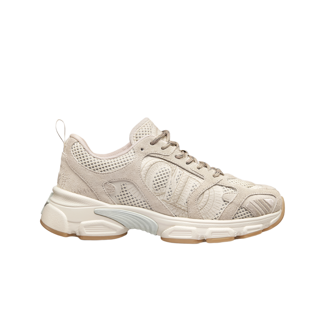 KCK414SUH-S24W (W) Dior Chrono Sneakers Beige Mesh and Suede Calfskin Beige