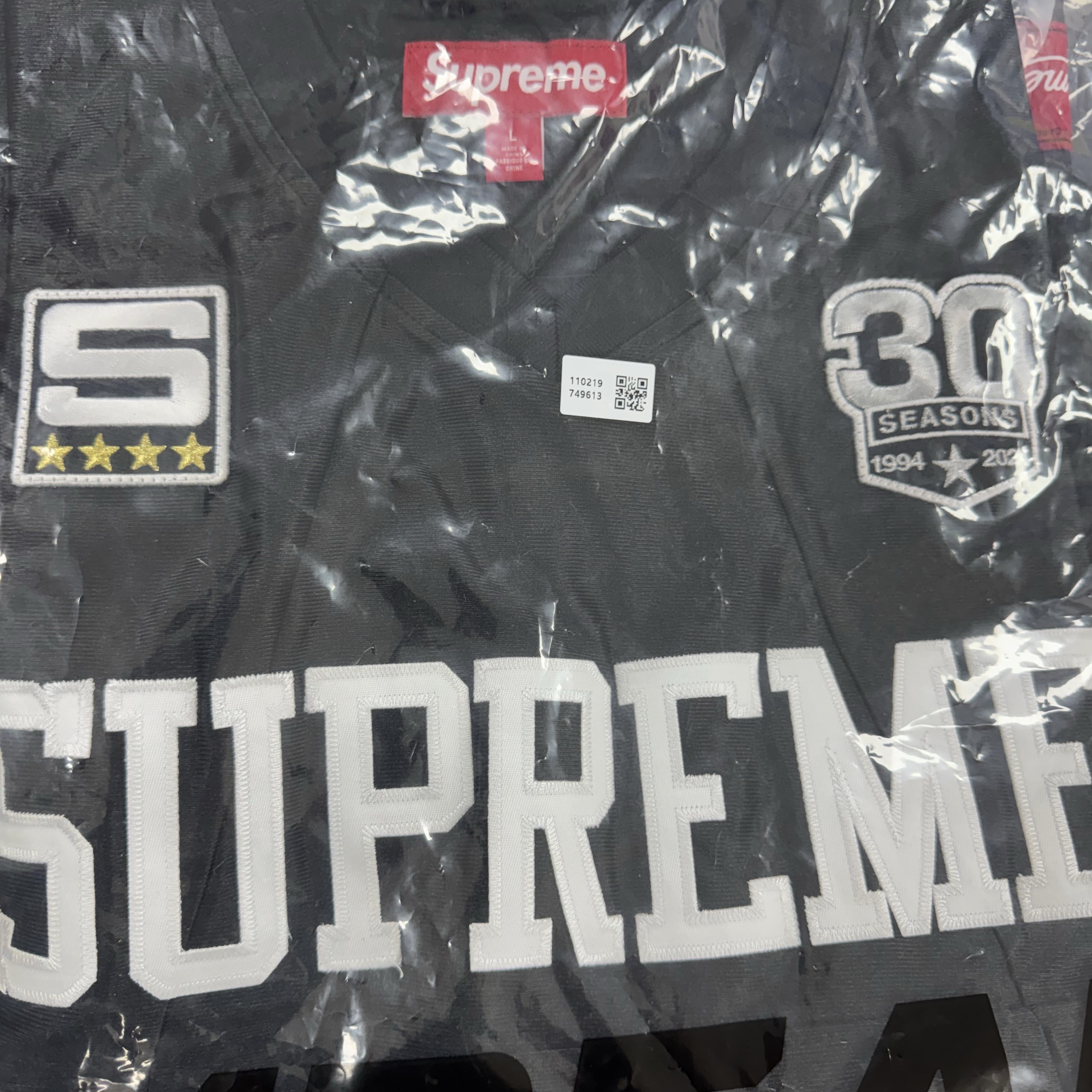 Supreme Star Football Jersey Black - 24FW 착용 스타일