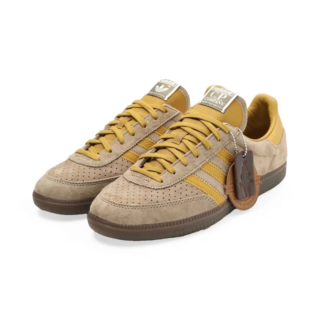Adidas x C.P. Company Wimberly Spezial Tech Khaki Preloved Bronze, Adidas x C.P. Company SL 83 Spezial Dust Green Sand 착용 스타일 - 2